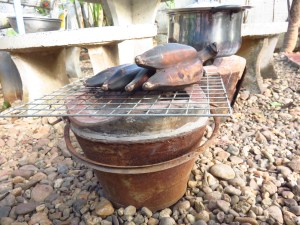 pečene banane, Phrae, Tajland